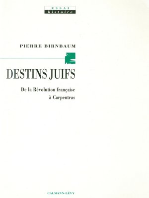 cover image of Destins juifs